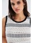 KIYO BLOUSE Püskül Detaylı Kolsuz Yazlık Kadın Triko Bluz - Ekru/Siyah 3