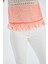 KIYO BLOUSE Püskül Detaylı Kolsuz Yazlık Kadın Triko Bluz - Bej/Neon Turuncu 5