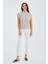 SİMA BLOUSE Ajur Detaylı Düşük Kollu Yazlık Kadın Triko Bluz - Bej 1