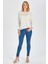 MEADOW BLOUSE Ön ve Arka Pile Detaylı Salaş Kadın Triko Bluz - BEYAZ 1