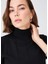 BETTY BLOUSE Balıkçı Yaka Kısa Kollu İnce Basic Kadın Triko Bluz - Siyah 4