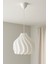 Şık Beyaz Sarkıt Lamba ile Mekâna Zarafet Katın, 25x18 cm, Plastik, 1 adet 1