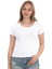 Kadın Fitilli Likralı Pamuk Basic Tshirt 1