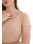 Kadın Fitilli Likralı Pamuk Basic Tshirt 4