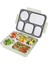 Rom Bento 1600ML Lunchbox Tek Katlı 5 Bölmeli Çelik Sefer Tası Yemek Kutusu (Açık Yeşil) Roms 1
