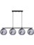 Modern Füme 4'lü Metal Sarkıt Avize, Şık ve Şık Aydınlatma, 34x48 cm 2