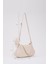 Krem Shk96 Deri Tek Bölmeli Cüzdanlı Kol Ve Omuz Çantası U:18 E:32 G:8 Cm 2
