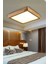 Modern Tasarım Ahşap Kasa 24W Gün Işığı Dekoratif Avize 34*34 Ev-Ofis LED Aydınlatması 2