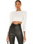 Kadın Janjan Beyaz Içi Astarlı Payet Crop Top 1