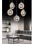 5'li Gold Renk Modern Led Avize, Metal Malzeme, Şık ve Parlak Tasarım 3