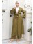 Apolet Detaylı Kimono Takım Haki 19253 1