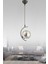 Füme Camlı Evren Tekli Sarkıt, Metal Materyalli, 22x16 Boyut, Modern Antre ve Genç Odası Avizesi 1