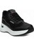 327-25 Deri Anorak Anatomik Kadın Sneaker Siyah Beyaz 1