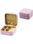 Mini Fermuarlı Takı Kutusu - Çanta Suni Deri 4 Bölme+6 Yüzüklük+3 Küpelik+File =10X10CM - Y:5cm (5064) 1
