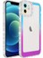 Apple iPhone 11 Kılıf Simli ve Renk Geçiş Tasarımlı Lens Korumalı Svl Park Kapak-Mavi-Mor 1