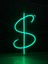 Neon LED Duvar Dekoratif Aydınlatma -Dolar, 20X11CM- 2