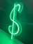 Neon LED Duvar Dekoratif Aydınlatma -Dolar, 20X11CM- 3