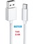 Samsung Xiaomi Oppo Reeder Huawei Uyumlu USB To Type C Örgülü Hızlı 2.4 Amper Şarj Kablosu Uyumlu 100 cm Beyaz 1