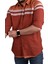 BRG-13028 Slimfit Çizgili Gömlek /kiremit/l 1