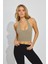 Taş Rengi Halter Yaka Boyun Askılı Crop Top MG2456 3