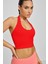 Kırmızı Halter Yaka Boyun Askılı Crop Top MG2456 1
