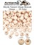 Naturel Ahşap Boncuk 24MM 20 Li 1 Paket Ham Boyanabilir Ahşap Yuvarlak Doğal Boncuklar Takı Tasarım Ektinlik Kreş Okul 1