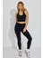 Siyah Halter Yaka Boyun Askılı Crop Top MG2456 2