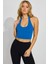 Mavi Halter Yaka Boyun Askılı Crop Top MG2456 1