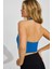 Mavi Halter Yaka Boyun Askılı Crop Top MG2456 3