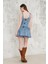 Fırfırlı Denim Kısa Elbise 3