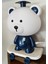 Kaykaylı Ayıcık Figür Büyük Boy Masa Üstü Gece Lambası 3 Kademeli Işık (25CM*18CM) AD4962 2