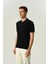 Triko Polo Yaka Çizgi Detay Tshirt %100 Pamuk Lacivert 2