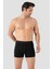 Erkek Siyah Likralı 3'lü Boxer 5