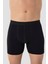 Erkek Siyah Likralı Uzun Boxer 3lü Set 3
