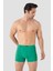 Erkek İnce Bel Lastikli Bambu Boxer Yeşil 5'li Paket 5