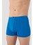 Erkek İnce Bel Lastikli Bambu Boxer Mavi 5'li Paket 3