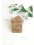 Yaprak Baskılı Etiket / Kına- Nikah Etiketi / 4 cm 100 Adet Kare Kraft Natural Etiket 1