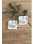 Yaprak Baskili Etiket / Nisan-Kina- Nikah Etiketi / 100 Adet 4 cm Kare Natural Etiket 4