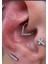 G23 Titanium (Titanyum) Zirkon Taşlı Üçgen Model Septum Daith Uyumlu 1 Adet Piercing 1