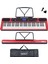 PS-5200RD-HSS Pro Org 61 LED Işıklı Tuş Hassasiyetli Bluetooth Midi Kulaklık Stand Sustain 2