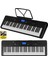 PS-5200BK-HSS Pro Org 61 LED Işıklı Tuş Hassasiyetli Bluetooth Midi Kulaklık Stand Sustain 3