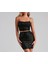 Kadın Siyah Ip Askılı Payet Crop Top 3