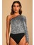 Kadın Gümüş Tek Kol Payet Bodysuit 2