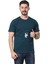 Regular Fit Bisiklet Yaka %100 Pamuk Basic Düz Kısa Kollu Tişört Astronot Baskılı 1