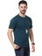 Regular Fit Bisiklet Yaka %100 Pamuk Basic Düz Kısa Kollu Tişört Astronot Baskılı 2