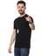Regular Fit Bisiklet Yaka %100 Pamuk Basic Düz Kısa Kollu Tişört Astronot Baskılı 2