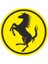 Ferrari Logo Sarı 55 x 55 mm Sticker 10'lu 1