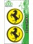 Ferrari Logo Sarı (5x5 Cm) Ikili Damla Etiket 1