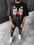 Oversize Baskılı T-Shirt Siyah 4
