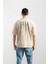 Ablk Baskılı Oversize T-Shirt Bej 3